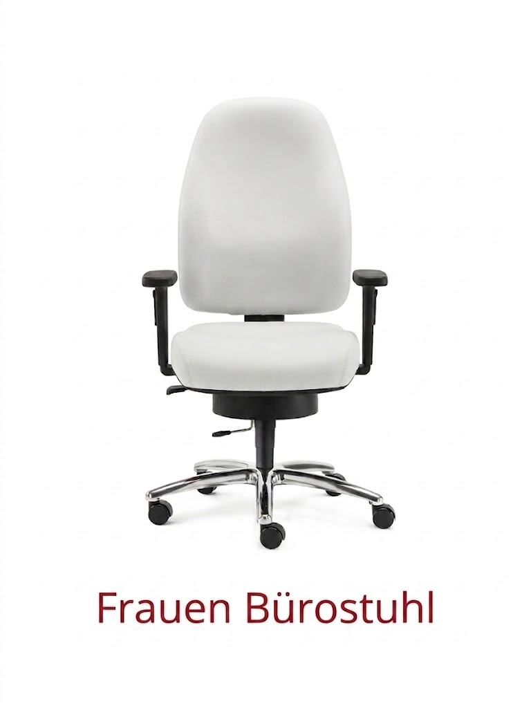 Ergonomischer Bürostuhl für Frauen in weiß