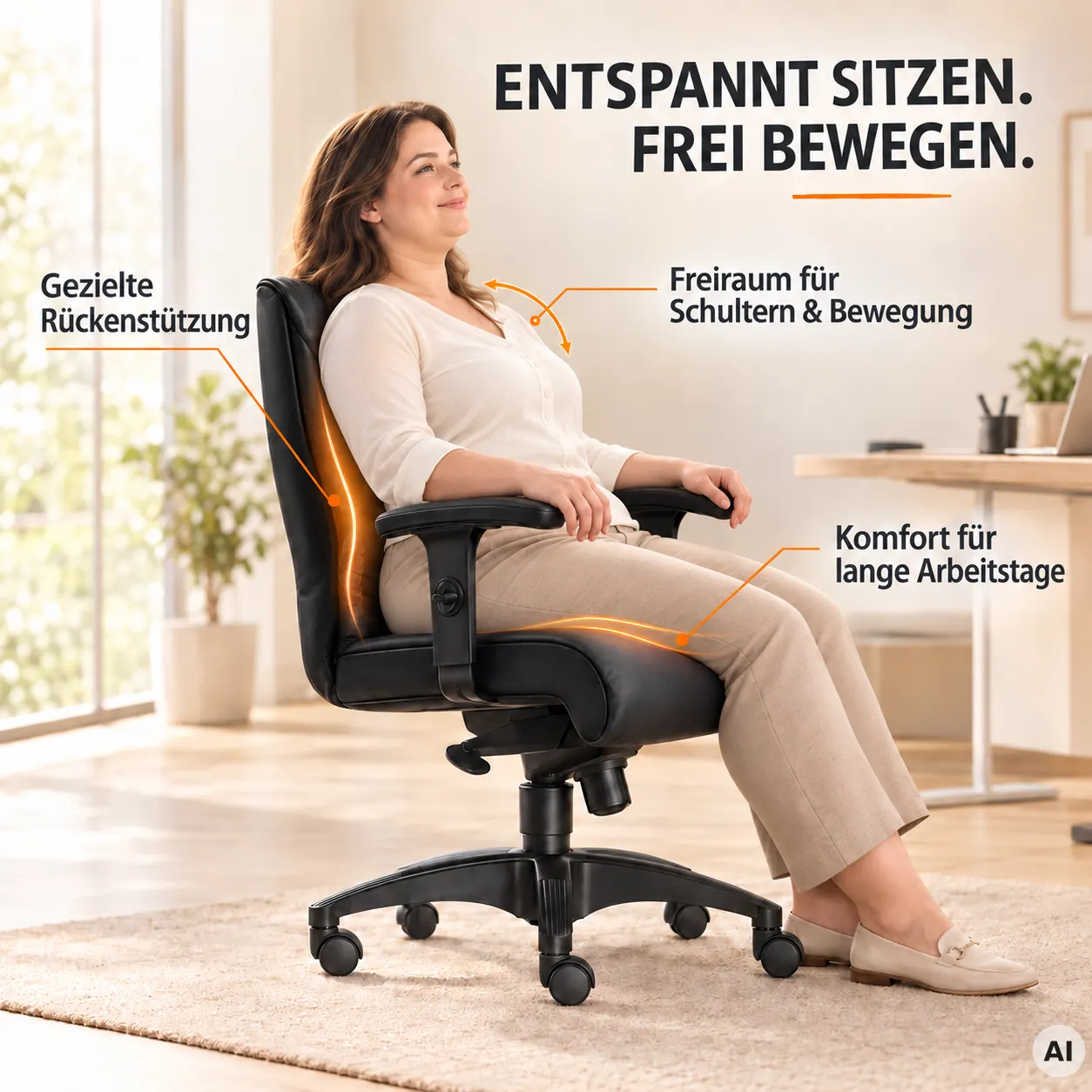Halblehner Turbo XL - Luxus Chefsessel