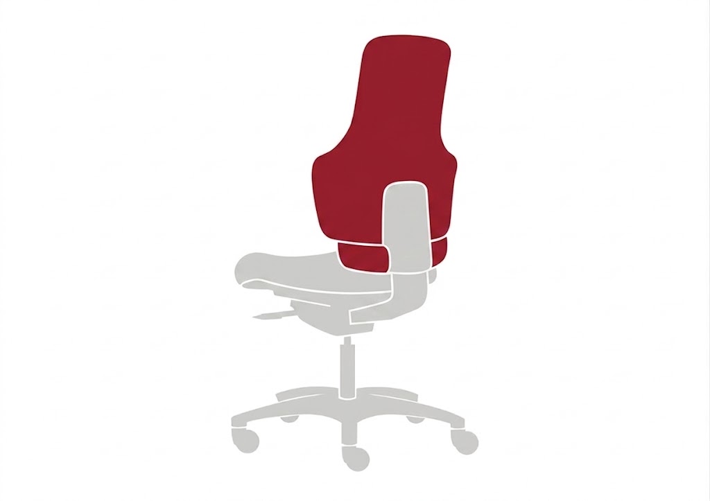 Bürostuhl Illustration einer Rückenlehne