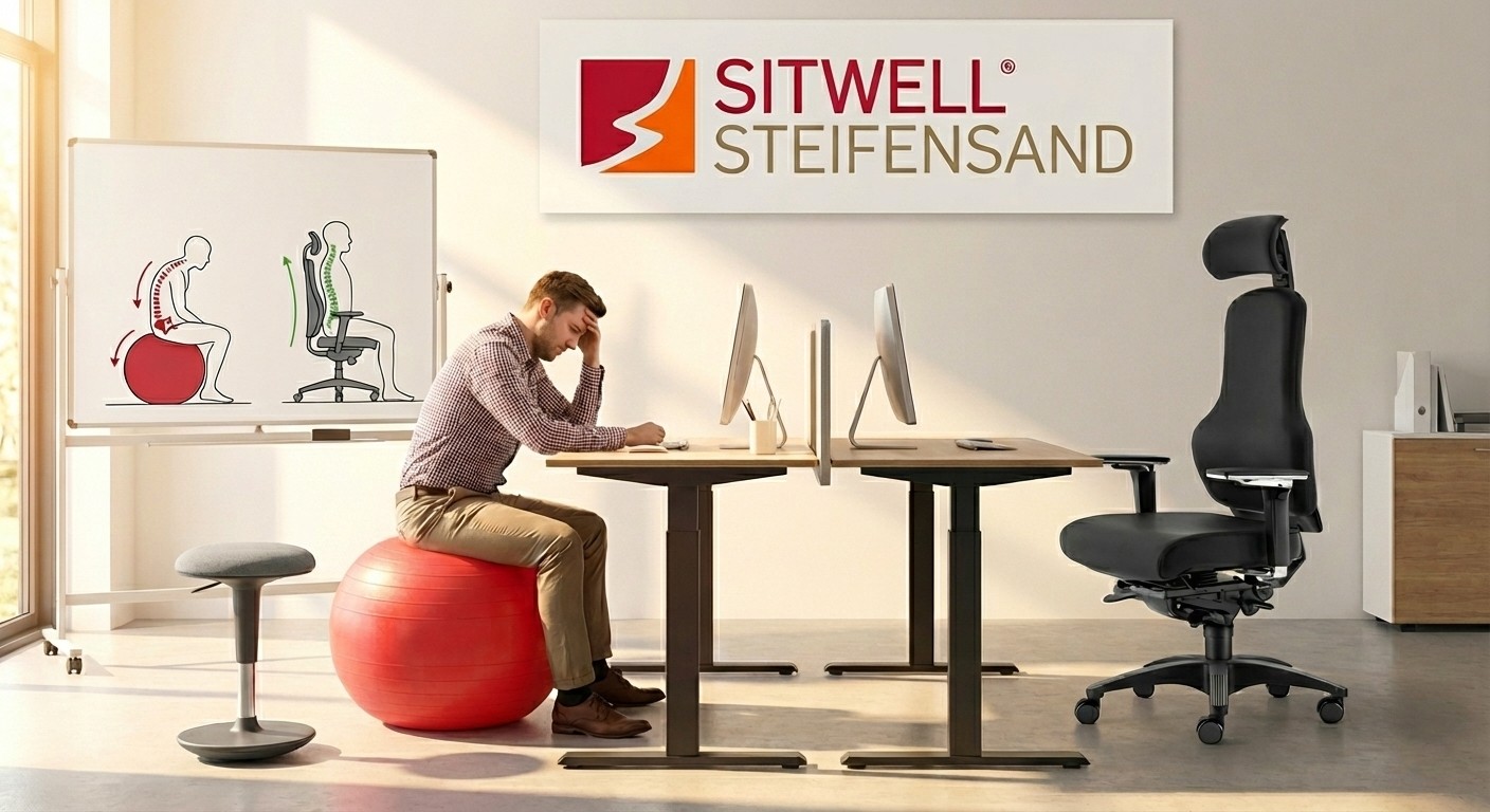 Bürostuhl Ergonomie Vergleich zwischen Hocker und Schreibtischstuhl