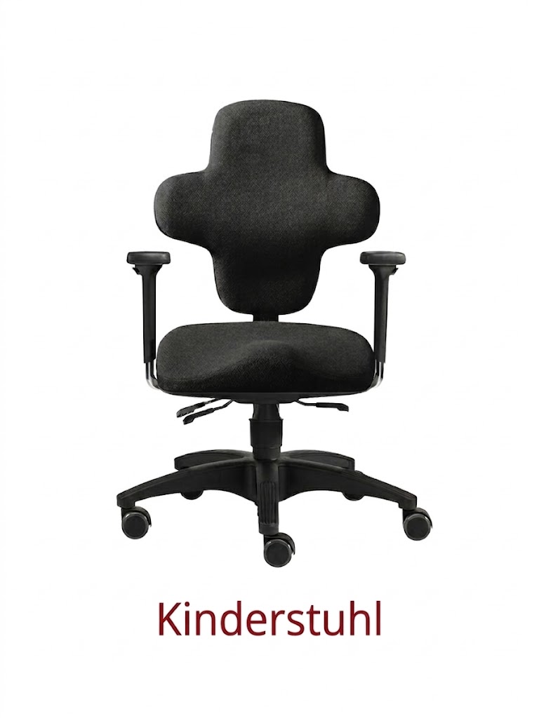 Schwarzer Bürostuhl für Kinder