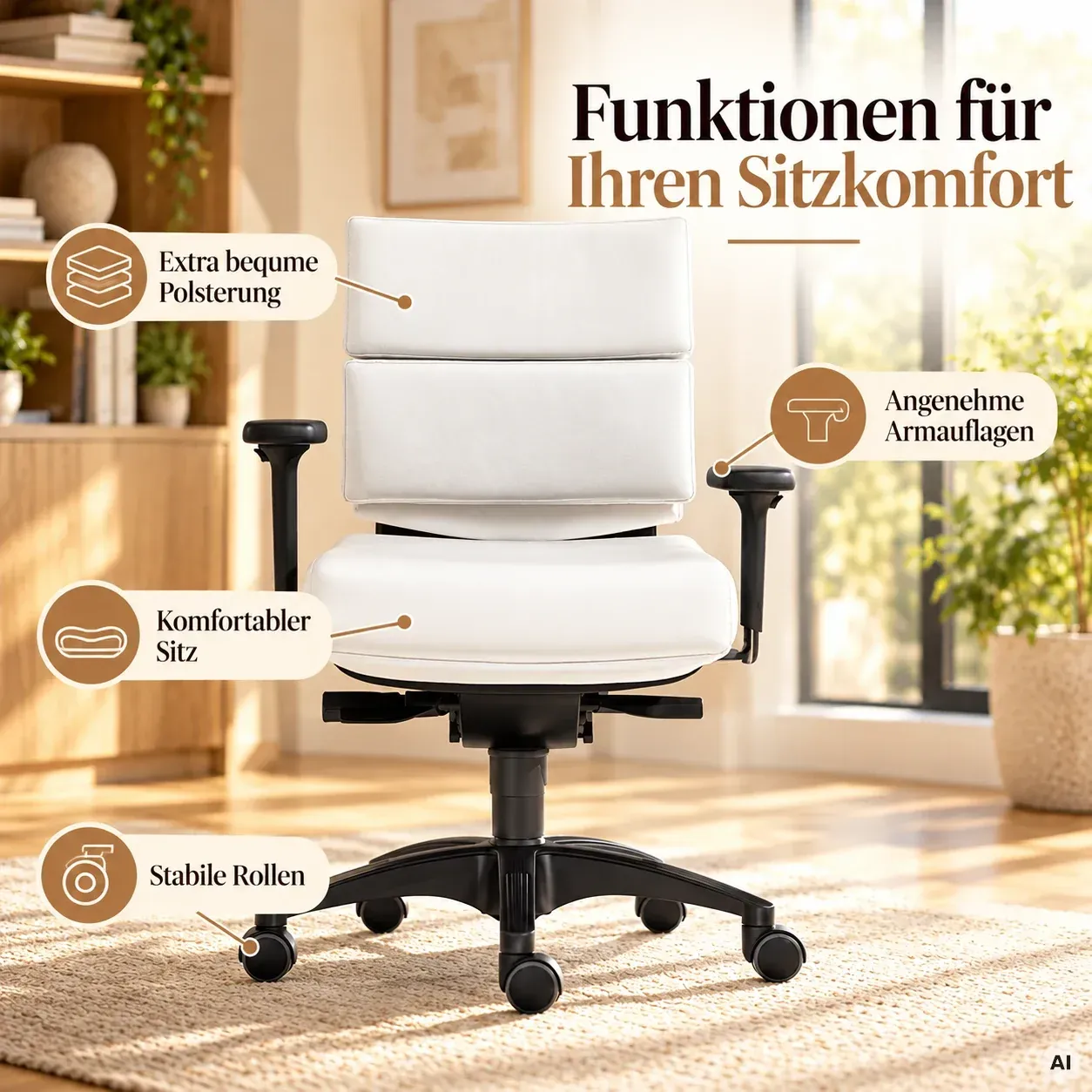 Paradise S - Bürostuhl mit extra bequemer Polsterung