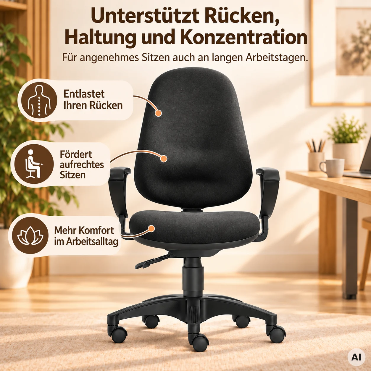 Mister Aktiv - Ergonomischer Männer-Schreibtischstuhl