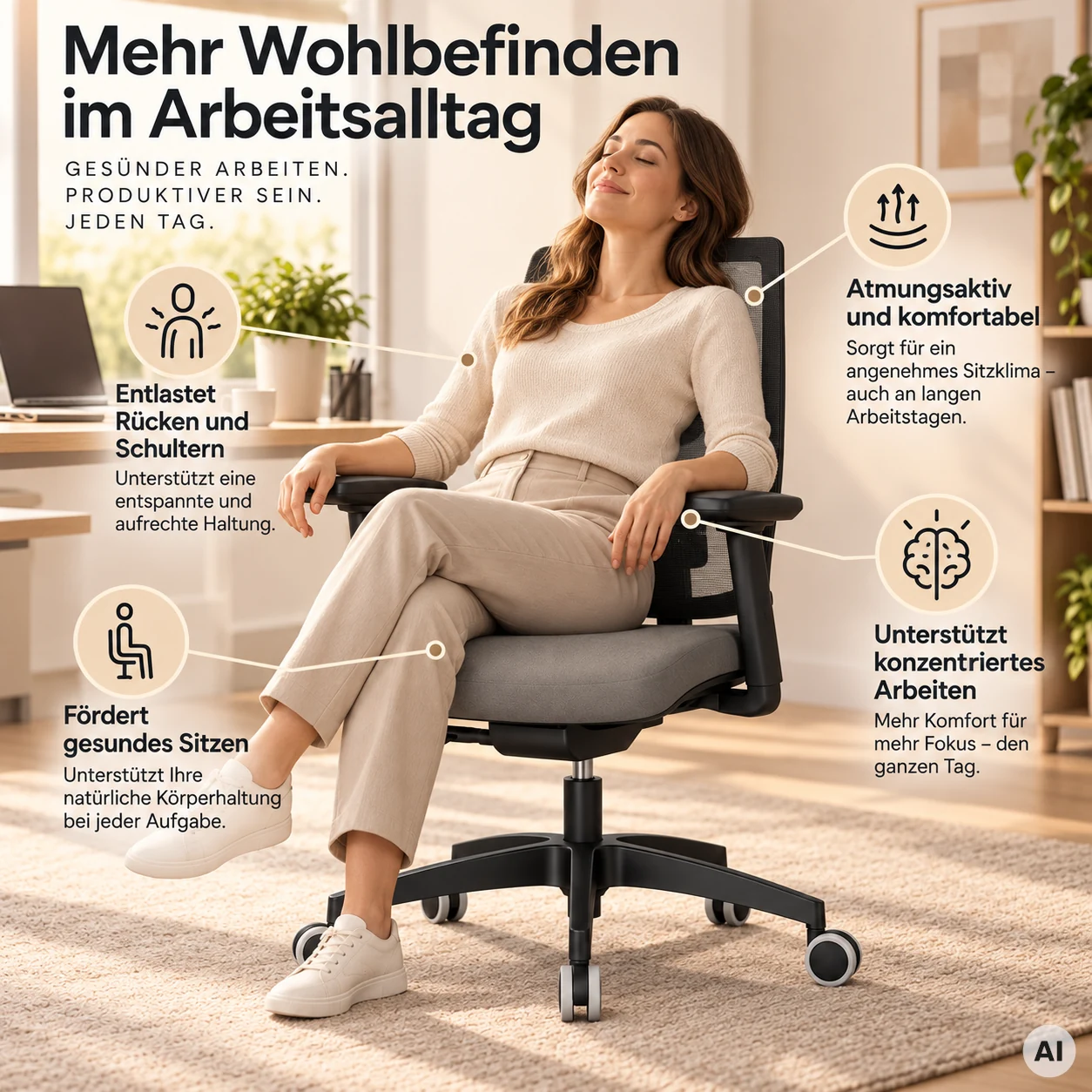 Ergo Mesh M - Ergonomischer Bürostuhl mit Netz
