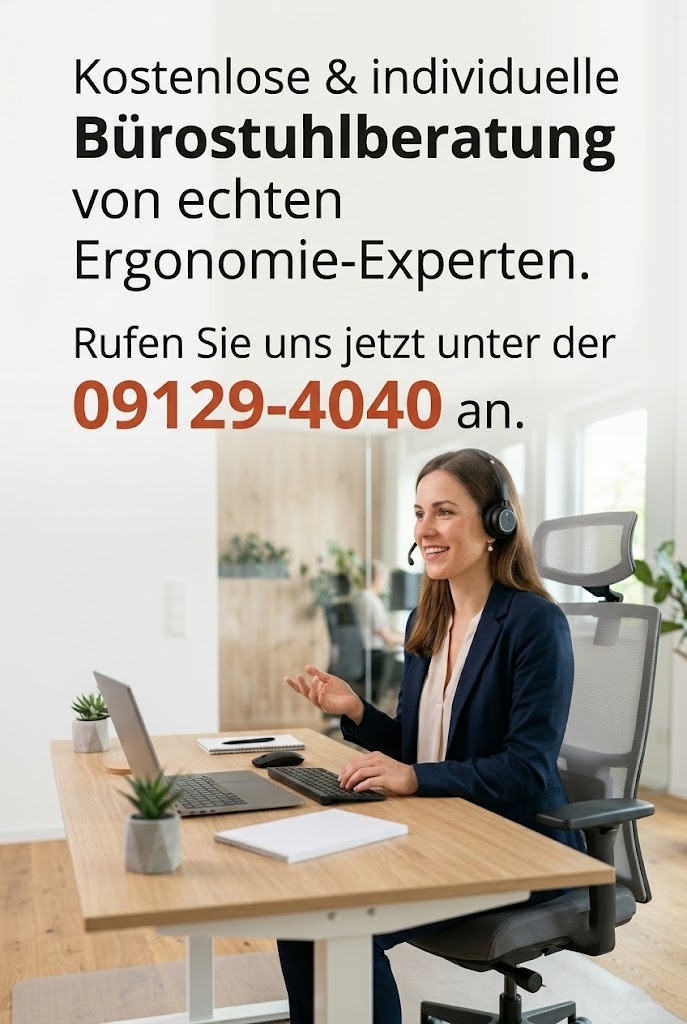 Telefonische Bürostuhlberatung vom Ergonomie-Experten – SITWELL Steifensand – Jetzt anrufen: 09129 4040